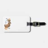 移クール動が遅いリラックス猫 ラゲッジタグ (正面横)