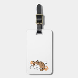 移クール動が遅いリラックス猫 ラゲッジタグ