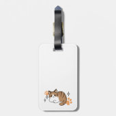 移クール動が遅いリラックス猫 ラゲッジタグ (裏面縦)