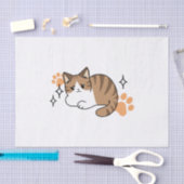 移クール動が遅いリラックス猫 薄葉紙 (クラフト)