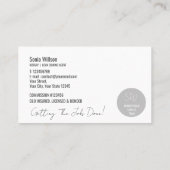 移スタイリッシュモダン動公証人・ローン署名業者 名刺 (裏面)