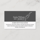 移スタイリッシュモダン動公証人・ローン署名業者 名刺 (正面)