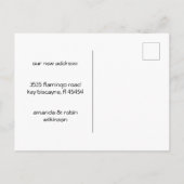 移モダンストライプ動した鮮やか 案内ポストカード (裏面)