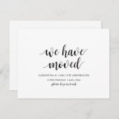 移モダン動し素朴たアドレスのお知らせ ポストカード (正面/裏面)