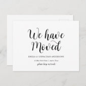 移モダン動し素朴たアドレスのお知らせ ポストカード (正面/裏面)