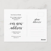 移モダン動し素朴たアドレスのお知らせ ポストカード (裏面)