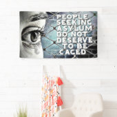 移住および避難者サポート抗議の旗 横断幕 (インサイチュ)