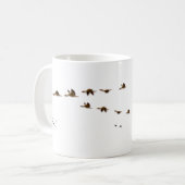 移住しているガチョウの自然|の群 コーヒーマグカップ (正面左)