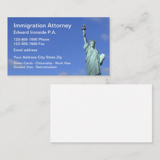 移住の法律の弁護士 名刺 (正面/裏面)