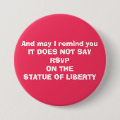 移住の禁止に対して無知 缶バッジ (正面)