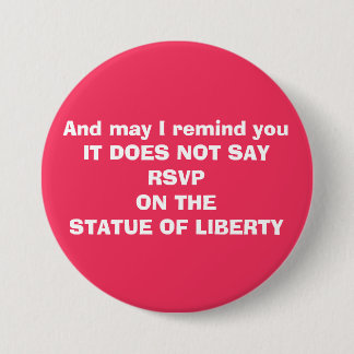 移住の禁止に対して無知 缶バッジ