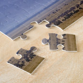 移住中のWildebeest、Connochaetes ジグソーパズル (側面)