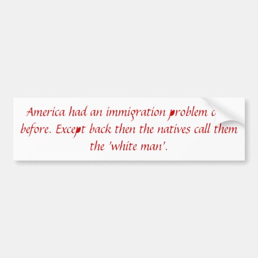 移住問題 バンパーステッカー (正面)