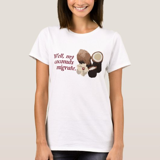 移住性のココナッツ Tシャツ (正面)