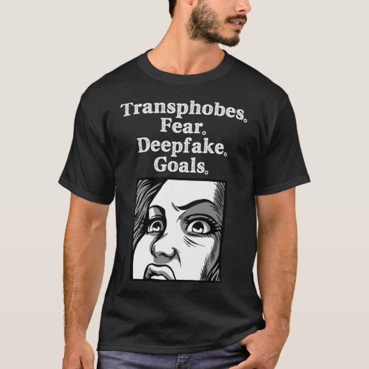 移住者はdeepfakeゴールを恐れる移住者 tシャツ (正面)