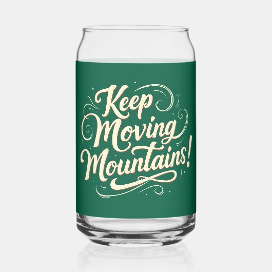 移保動する山やる気を起こさせるデザイン ガラス缶 (正面)