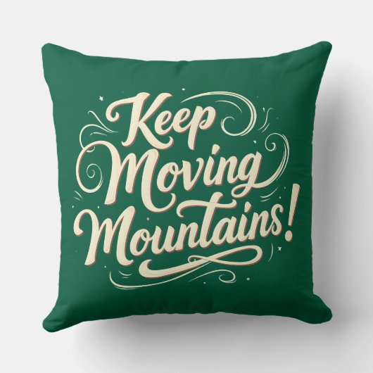 移保動する山やる気を起こさせるデザイン クッション (裏面)
