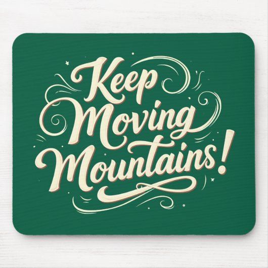 移保動する山やる気を起こさせるデザイン マウスパッド (正面)