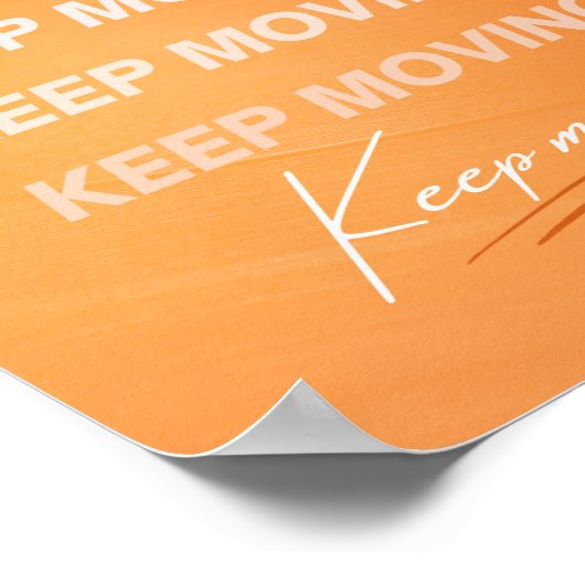 移保動オレンやる気を起こさせるジ引用文 ポスター (角)