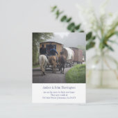 移動おもしろいする馬のキャラバンとライダー 案内ポストカード (スタンド正面)