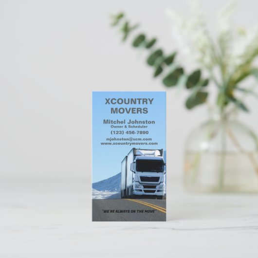 移動およびストレージ会社 名刺 (スタンド正面)