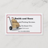 移動および梱包サービスの名刺 名刺 (正面)