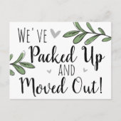 移動されたおもしろいフローラパーソナライズされた ポストカード (正面)