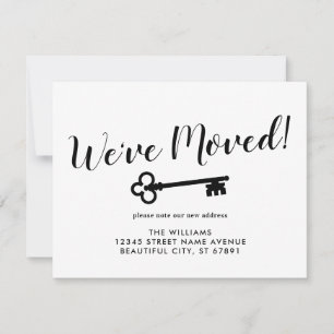 移動されたモダン鍵の新しい自宅住所の移動 案内状