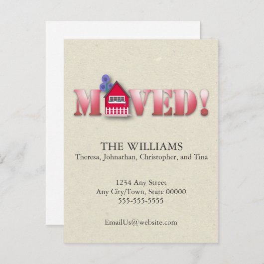 移動された発表(赤) 案内ポストカード (正面/裏面)