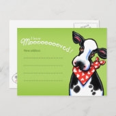 移動されたSweetheart Cowのアドレス変更のお知らせ 案内ポストカード (正面/裏面)