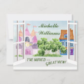 移動したおもしろいの水彩都市の移動 案内状 (正面)