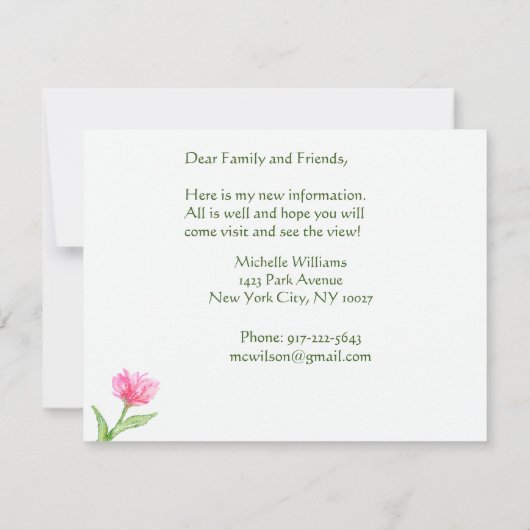 移動したおもしろいの水彩都市の移動 案内状 (裏面)