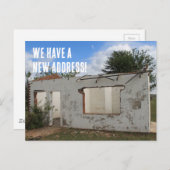 移動したおもしろい新しいアドレス 案内ポストカード (正面/裏面)