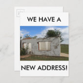 移動したおもしろい新しいアドレス 案内ポストカード (正面/裏面)