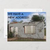 移動したおもしろい新しいアドレス 案内ポストカード (正面/裏面)