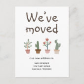 移動したかわいい植物 案内ポストカード (正面)