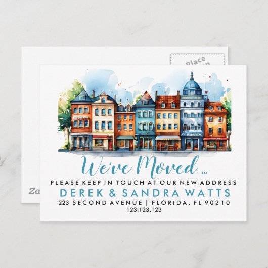 移動したアドレスの変更通り 案内ポストカード (正面/裏面)