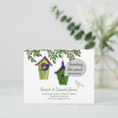 移動したアドレスの鳥箱の変更 案内ポストカード (スタンド正面)