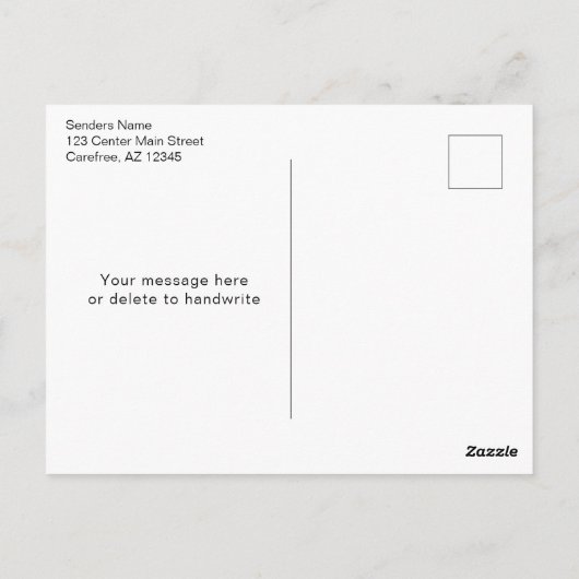 移動したコテージ移動案内はがき ポストカード (裏面)