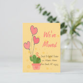 移動したサボテン移動カード移動アナウンセム ポストカード (スタンド正面)