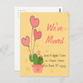 移動したサボテン移動カード移動アナウンセム ポストカード (正面/裏面)