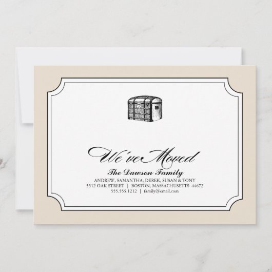 移動したトランク内 案内状 (正面)