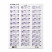 移動したパープルストライプの ラベル (フルシート)