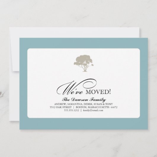 移動したファミリーツリー 案内状 (正面)