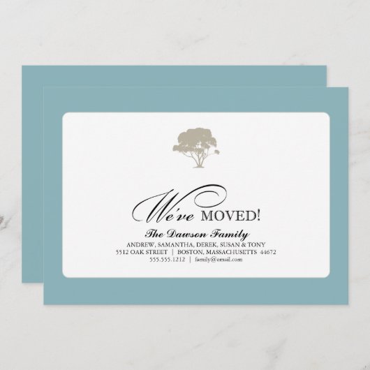 移動したファミリーツリー 案内状 (正面/裏面)