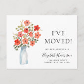 移動したフローラの水色の移動 案内ポストカード (正面)