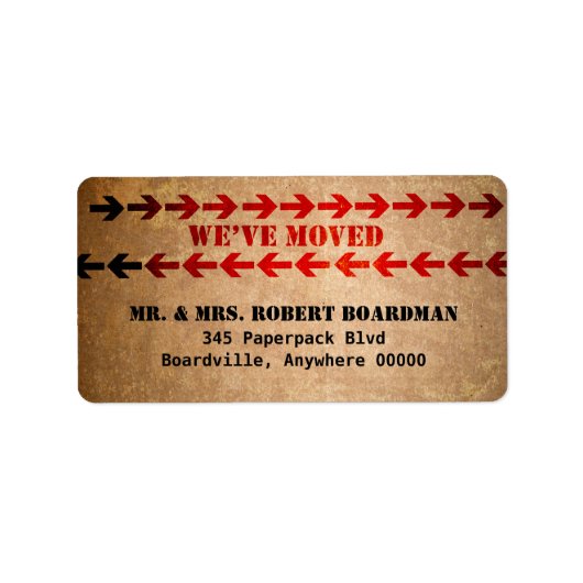 移動したボックス矢印を移動 ラベル (正面)