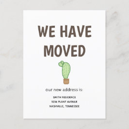 移動したポットのサボテン 案内ポストカード
