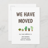 移動したポットのサボテン 案内ポストカード (正面/裏面)