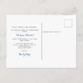 移動したミニマルな4枚の写真をスクリプト 案内ポストカード (裏面)